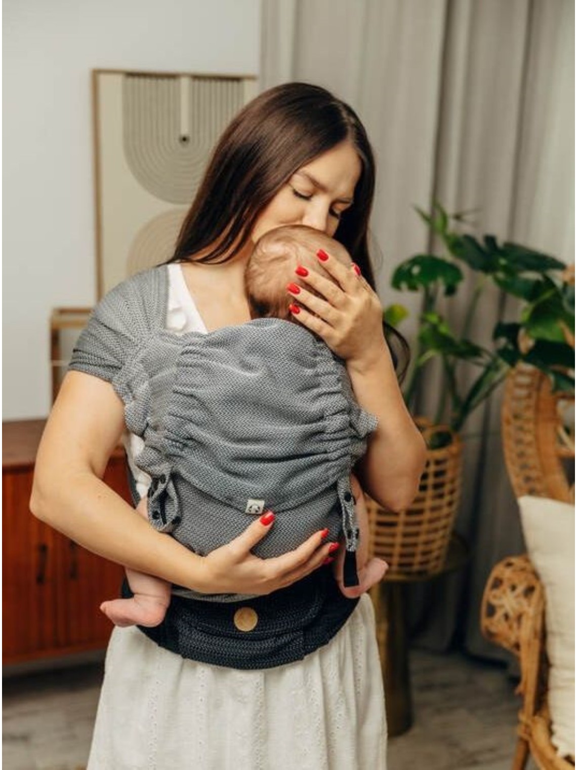 LennyHybrid, Standard, herringbone, 100% cotton - LITTLE HERRINGBONE OMBRE GREY