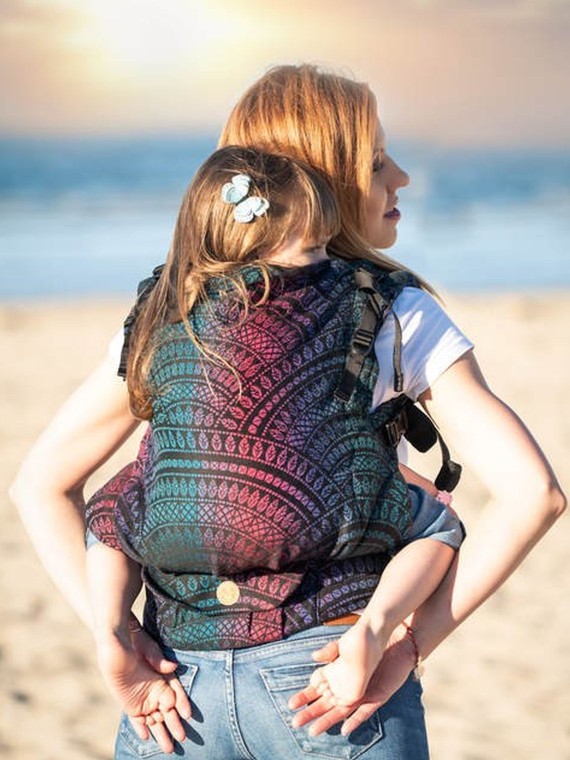 LennyPreschool (jacquard, 60% cotton, 28% merino wool, 8% silk, 4% cashmere) - PEACOCK'S TAIL - BLACK OPAL