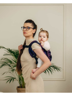 Lenny Buckle Onbuhimo PRO, Toddler, jacquard, (100% cotton) - WILD WINE - BOUQUET