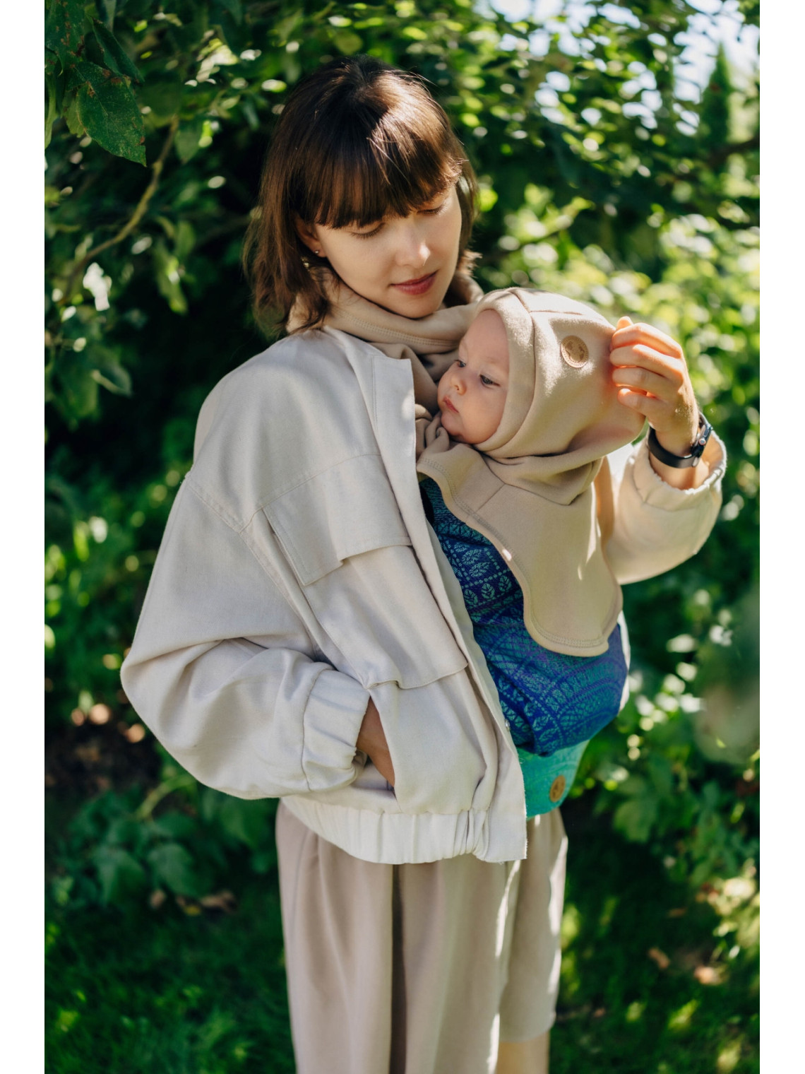 Double Turtleneck (knitted sweatshirt fabric), Beige