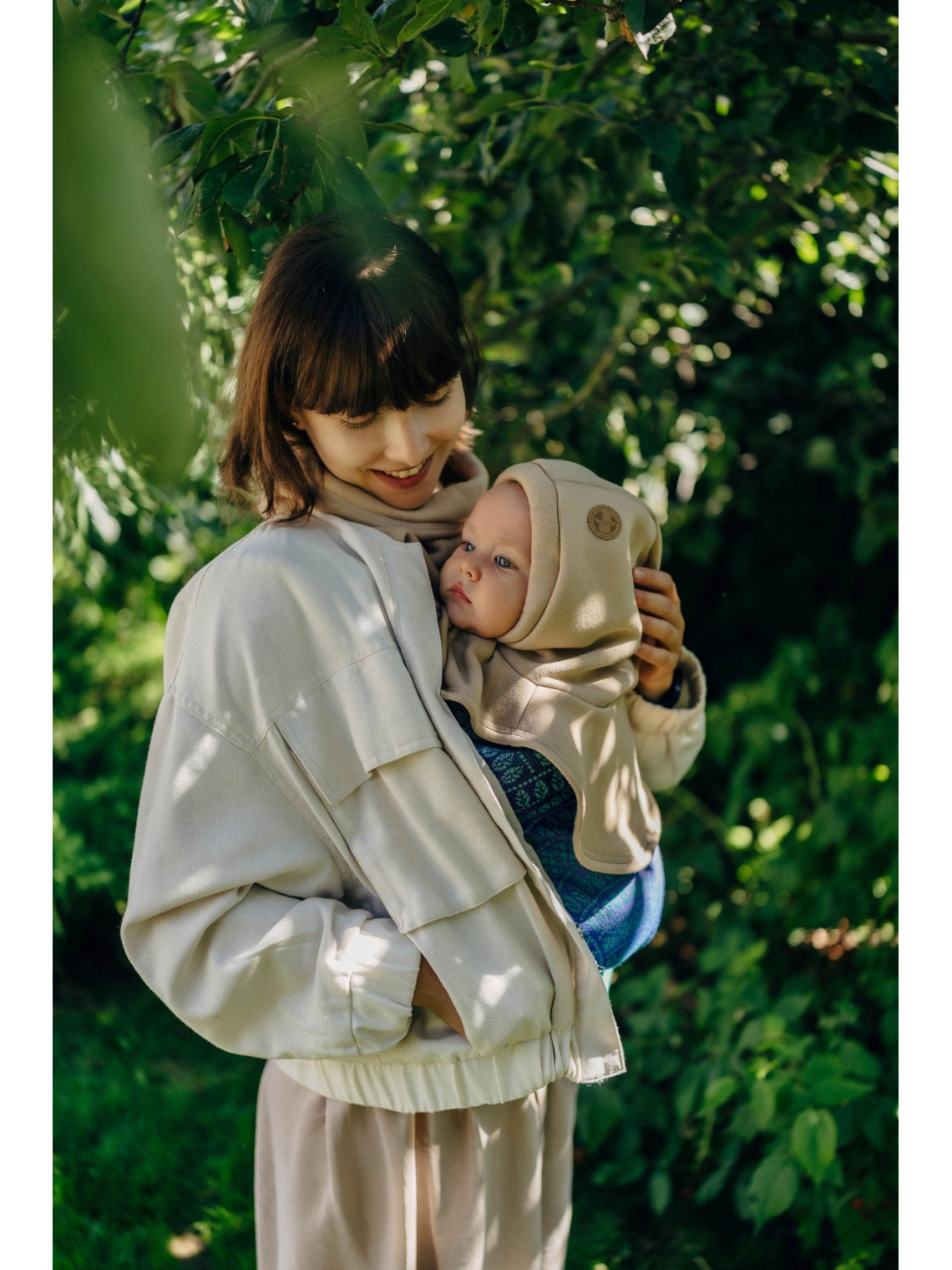 Double Turtleneck (knitted sweatshirt fabric), Beige