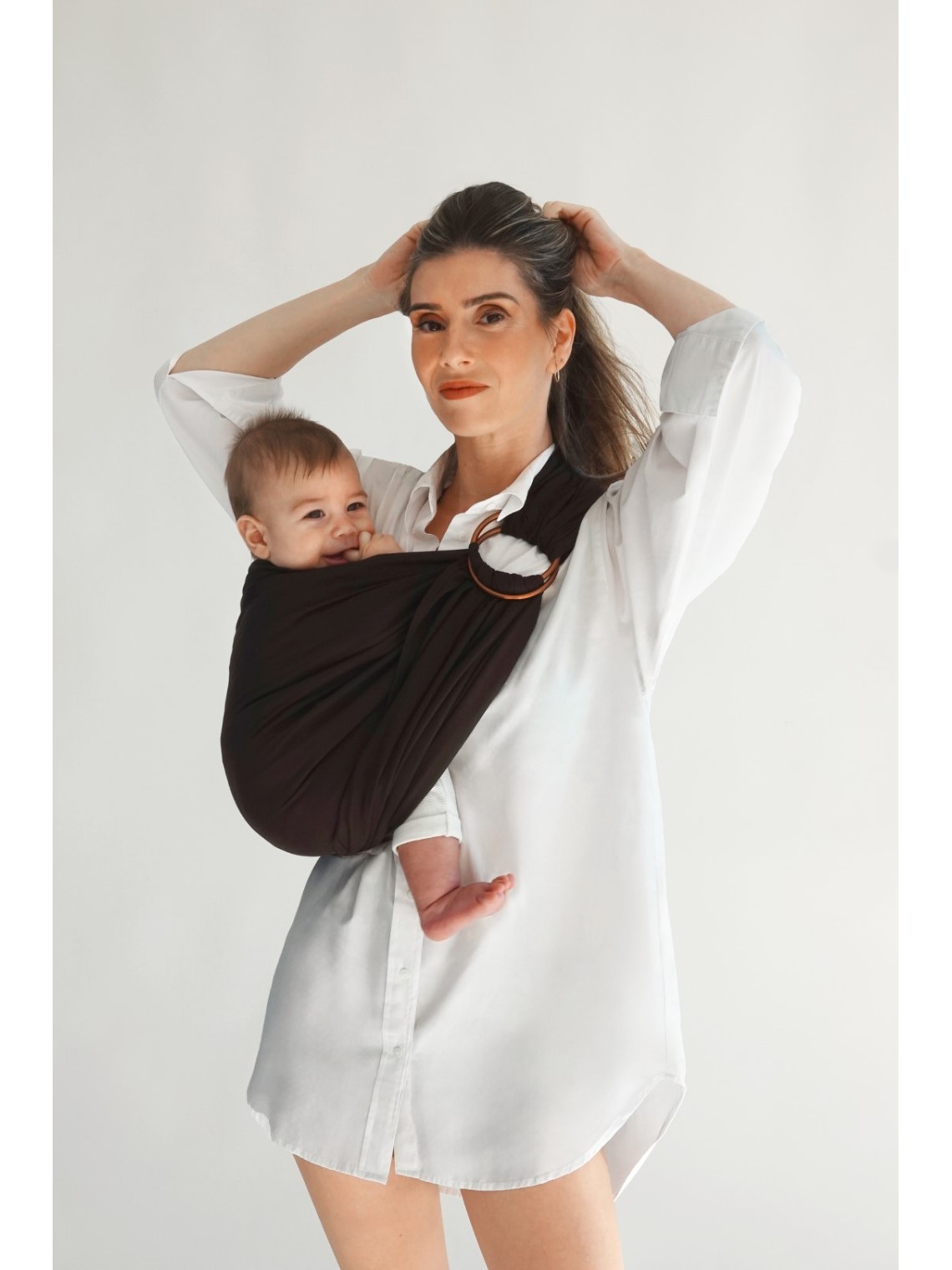 LOVE RADIUS No Knot Woven Wrap, Espresso