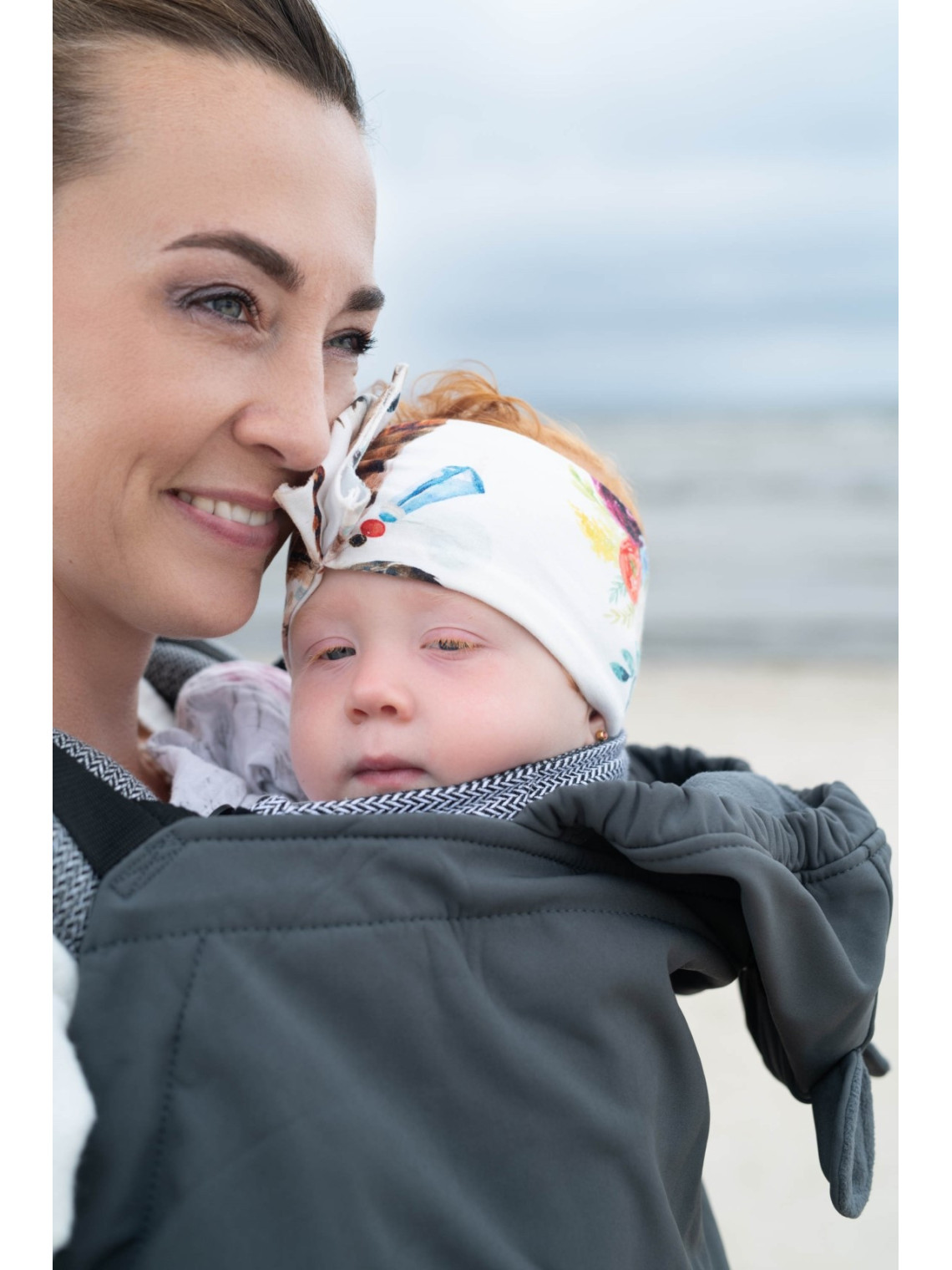 Cover for baby carrier/wrap Softshell, Grey