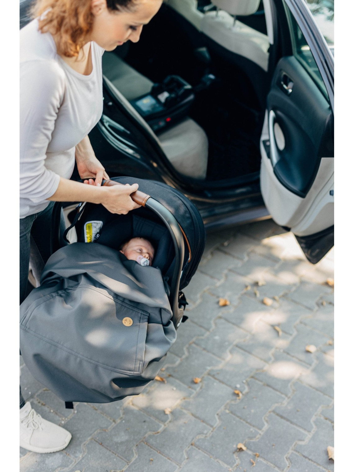 Cover for baby carrier/wrap Softshell, Grey