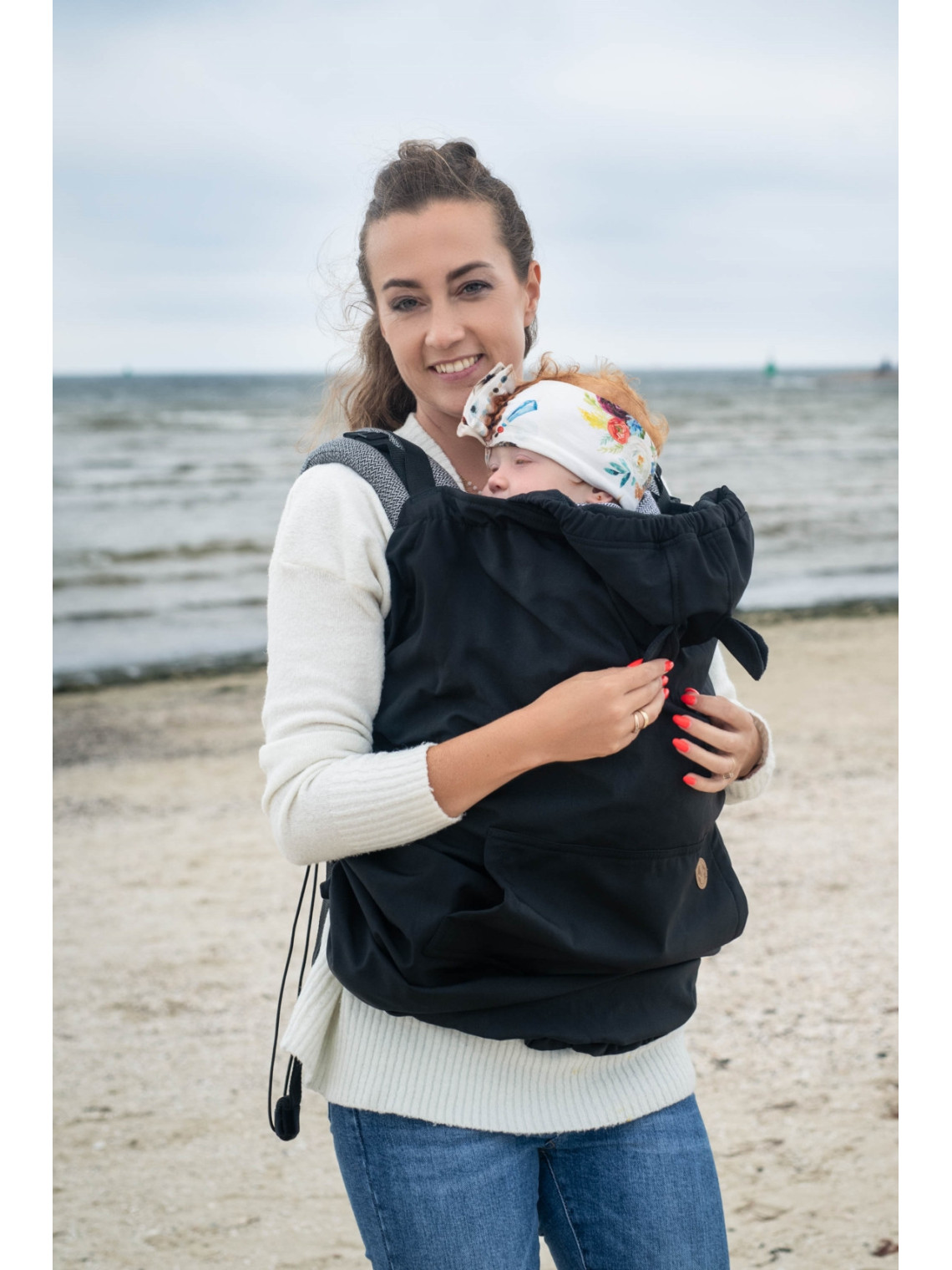 Cover for baby carrier/wrap Softshell, Black
